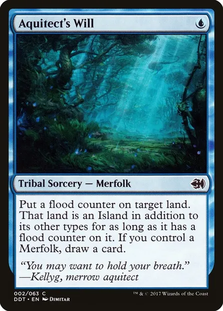 Aquitect's Will, Magic card DDT 2 — Duel Decks: Merfolk vs. Goblins set
