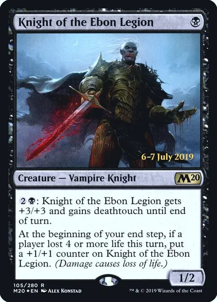 Chevalier de la légion d'ébène, carte Magic PM20 105s — extension Core Set 2020 Promos