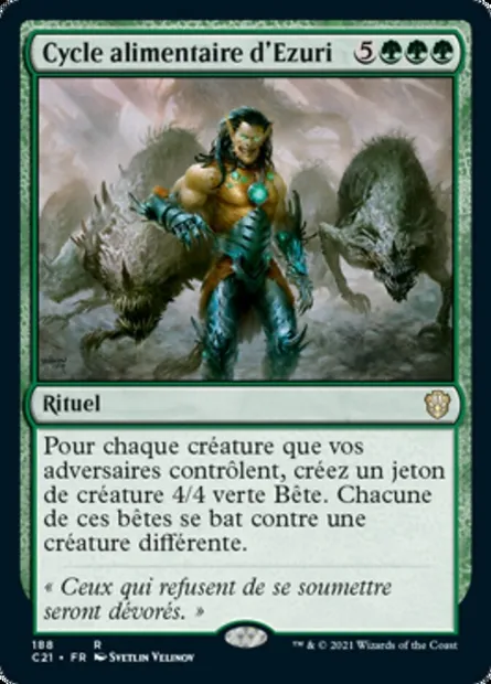 Cycle alimentaire d'Ezuri, carte Magic C21 188 — extension Commander 2021