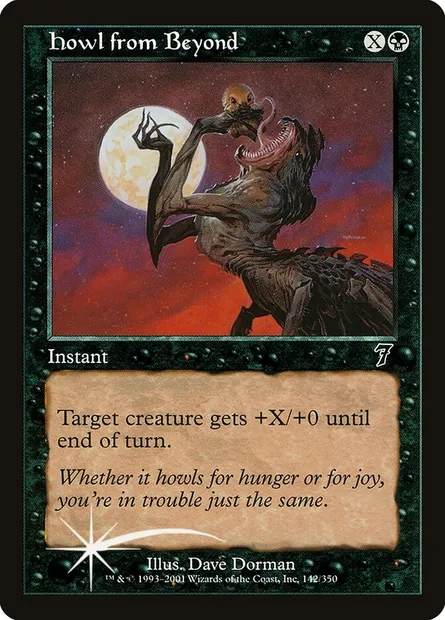 Howl from Beyond, Magic card 7ED 142★ — Seventh Edition set