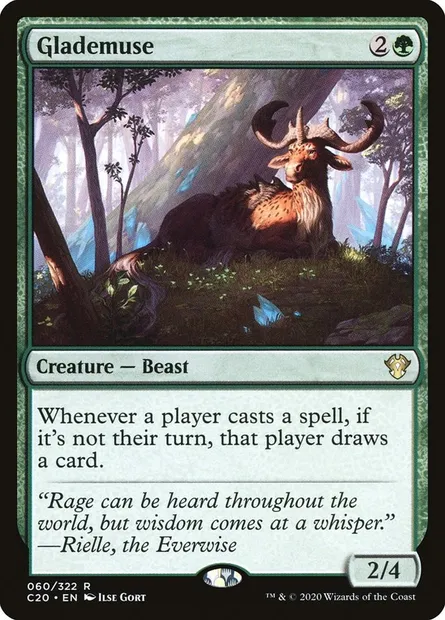 Glademuse, Magic card C20 60 — Commander 2020 set