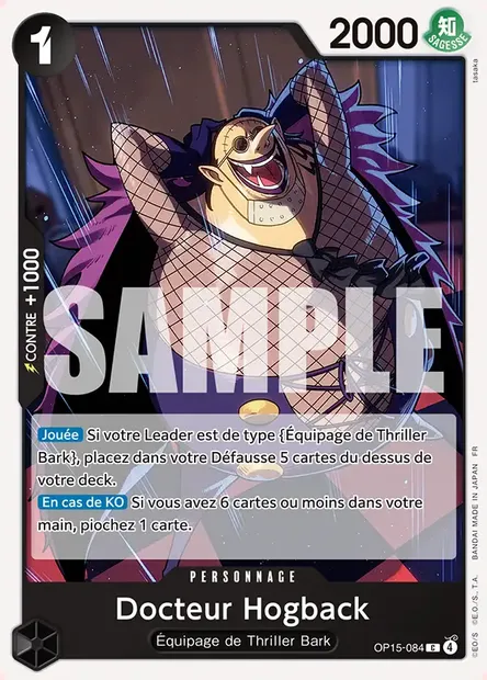 Docteur Hogback, carte One Piece OP15-084 — extension AVENTURE SUR L'ÎLE DE DIEU