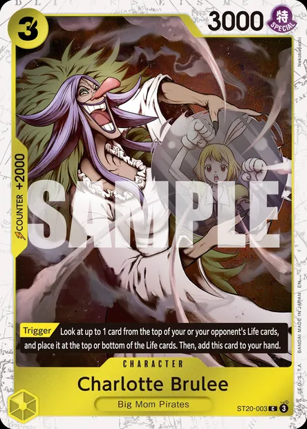 Charlotte Brulee, One Piece card ST20-003 — Yellow Charlotte Katakuri set