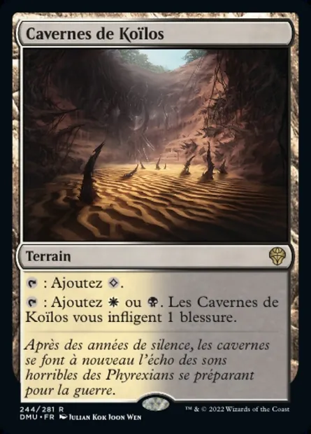 Cavernes de Koïlos, carte Magic DMU 244 — extension Dominaria Uni