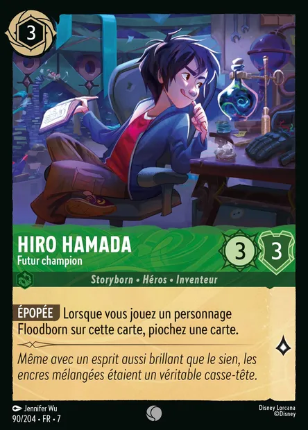 Hiro Hamada - Futur champion, carte Disney Lorcana CH7-090 — extension L'île d'Archazia