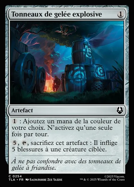 Tonneaux de gelée explosive, carte Magic TLA 254 — extension Avatar: The Last Airbender