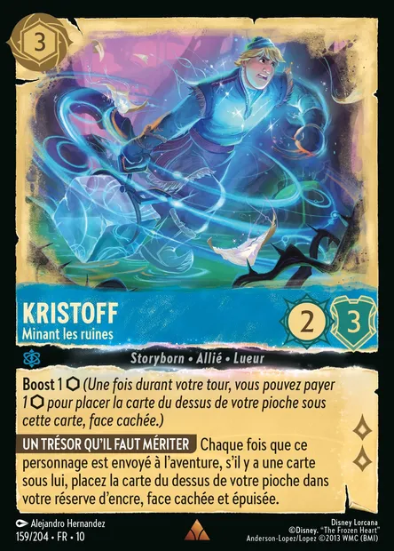 Kristoff - Minant les ruines, carte Disney Lorcana CH10-159 — extension Lueurs dans les Profondeurs