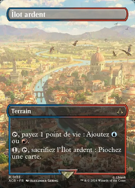 Îlot ardent, carte Magic ACR 112 — extension Assassin's Creed