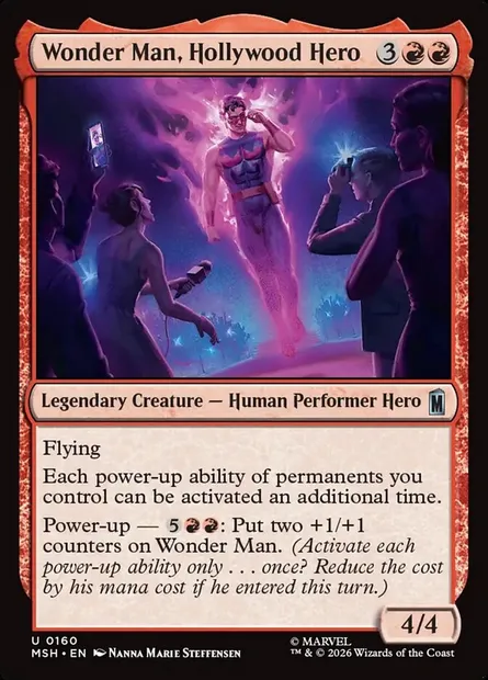 Wonder Man, Hollywood Hero, Magic card MSH 160 — Marvel Super Heroes set