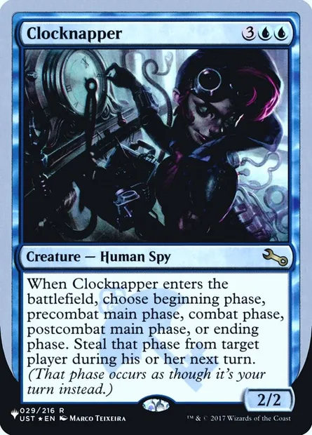 Clocknapper, carte Magic ULST 14 — extension The List (Unfinity Foil Edition)