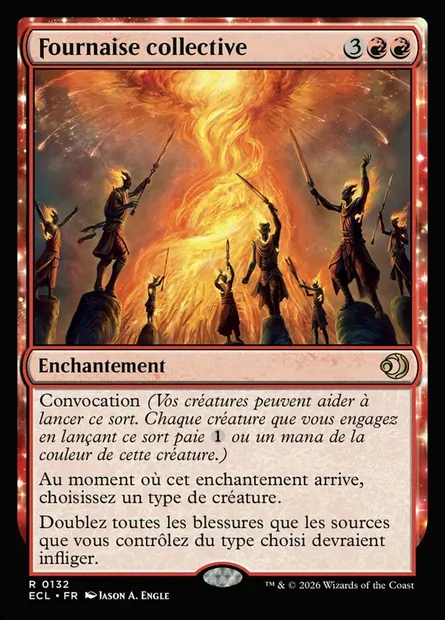 Fournaise collective, carte Magic ECL 132 — extension Lorwyn Eclipsed