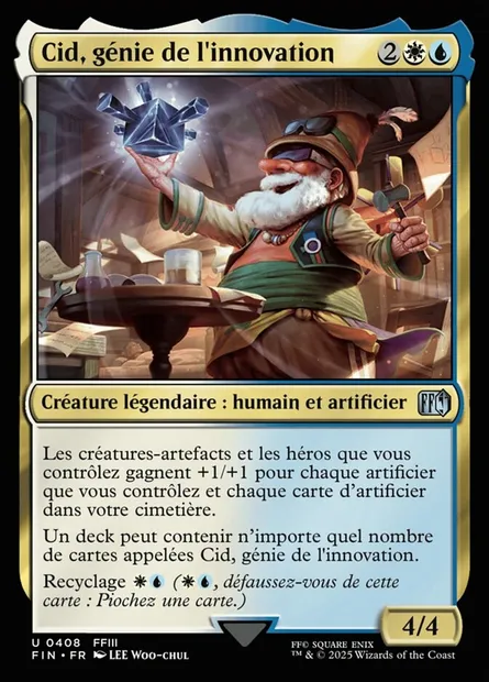 Cid, génie de l'innovation, carte Magic FIN 408 — extension Final Fantasy