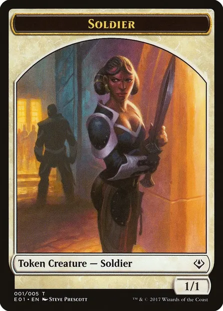 Soldier, Magic card TE01 1 — Archenemy: Nicol Bolas Tokens set