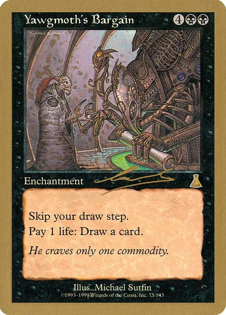 Marché selon Yaugzebul, carte Magic WC00 nl75 — extension World Championship Decks 2000
