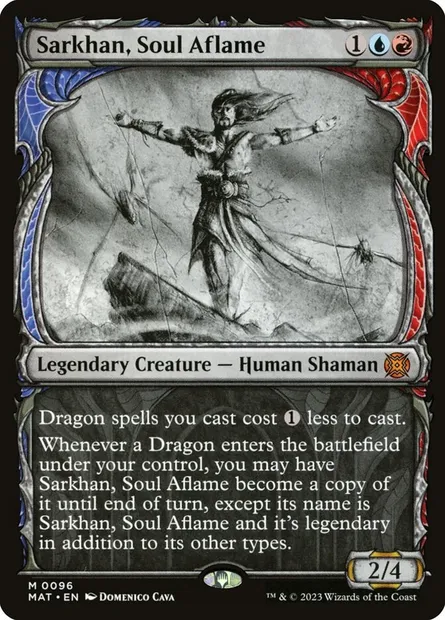Sarkhan, Soul Aflame, Magic card MAT 96 — March of the Machine: The Aftermath set