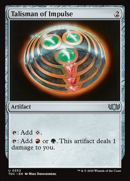 Talisman of Impulse, Magic card TDC 332 — Tarkir: Dragonstorm Commander set