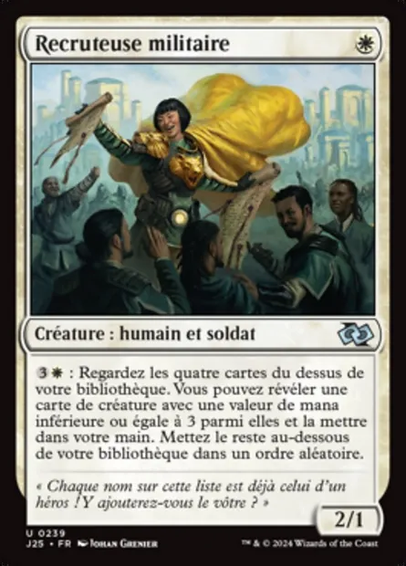 Recruteuse militaire, carte Magic J25 239 — extension Foundations Jumpstart