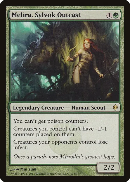 Melira, Sylvok Outcast, Magic card NPH 115 — New Phyrexia set