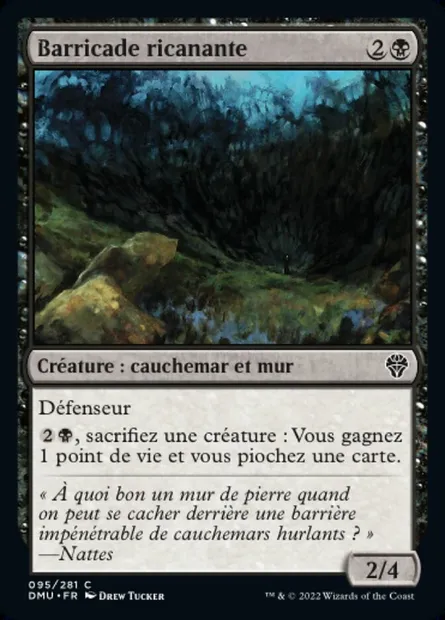 Barricade ricanante, carte Magic DMU 95 — extension Dominaria Uni
