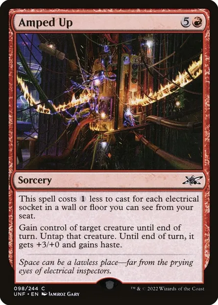 Amped Up, carte Magic UNF 98 — extension Unfinity