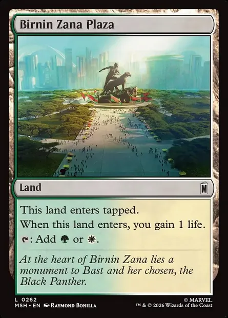 Birnin Zana Plaza, Magic card MSH 262 — Marvel Super Heroes set