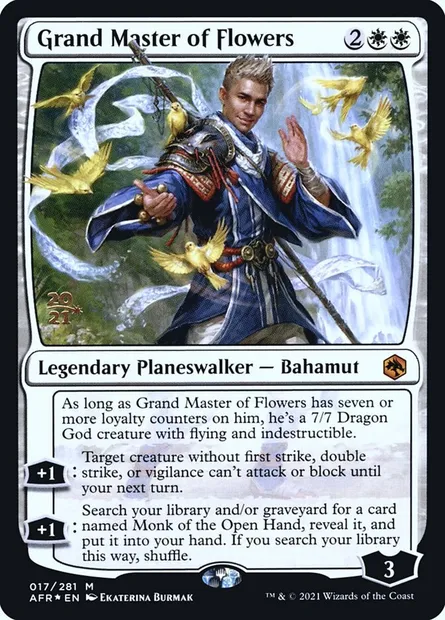 Grand maître des fleurs, carte Magic PAFR 17s — extension Adventures in the Forgotten Realms Promos
