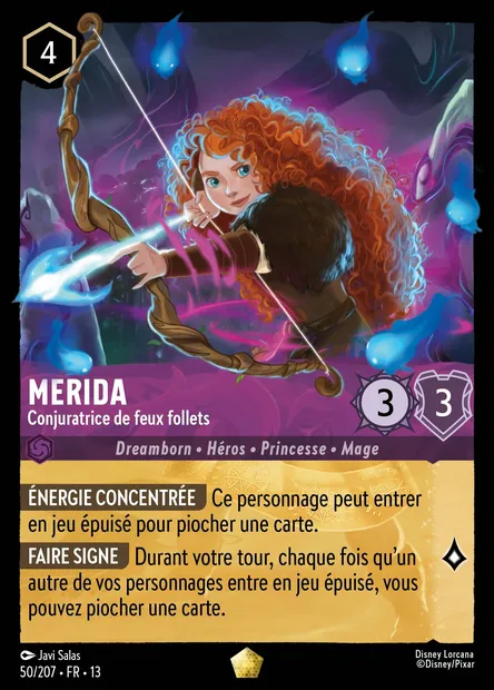 Merida - Conjuratrice de feux follets, carte Disney Lorcana CH13-050 — extension Invasion Epineuse!