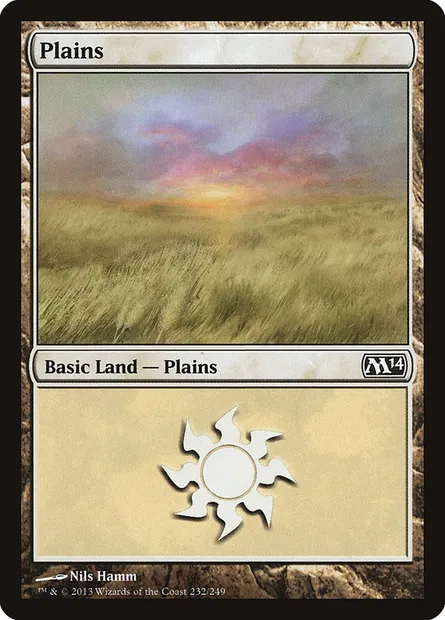 Plains, Magic card M14 232 — Magic 2014 set