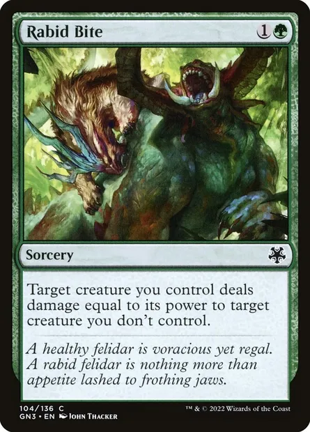 Rabid Bite, Magic card GN3 104 — Game Night: Free-for-All set