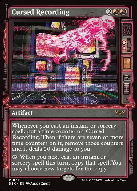 Cursed Recording, Magic card DSK 315 — Duskmourn: House of Horror set