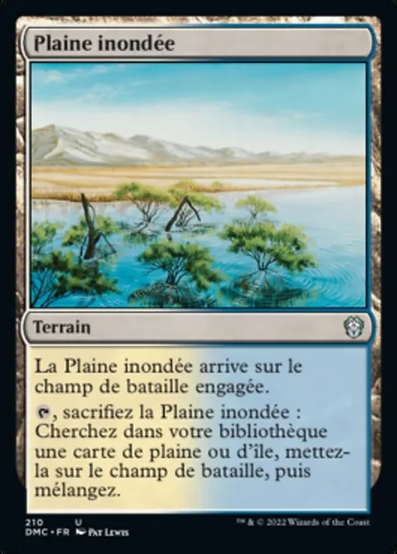 Plaine inondée, carte Magic DMC 210 — extension Dominaria United Commander
