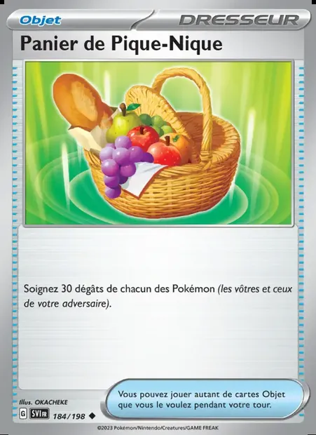 Panier de Pique-Nique, carte Pokémon SVI 184 — extension Écarlate et Violet