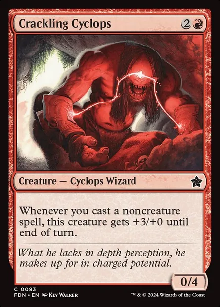 Crackling Cyclops, Magic card FDN 83 — Foundations set