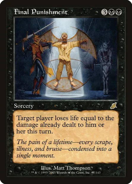 Final Punishment, Magic card SCG 67 — Scourge set
