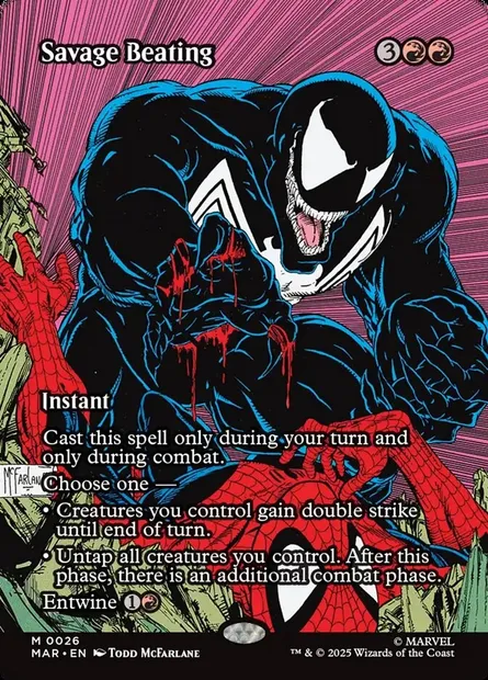 Savage Beating, Magic card MAR 26 — Marvel Universe set