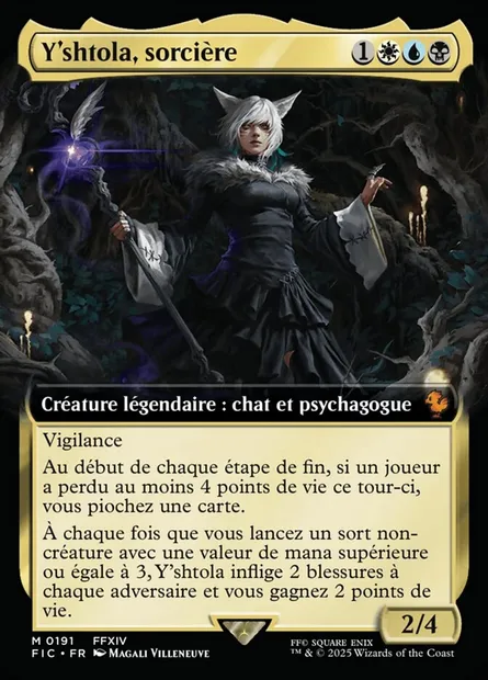 Y'shtola, bénie par la nuit, carte Magic FIC 191 — extension Final Fantasy Commander
