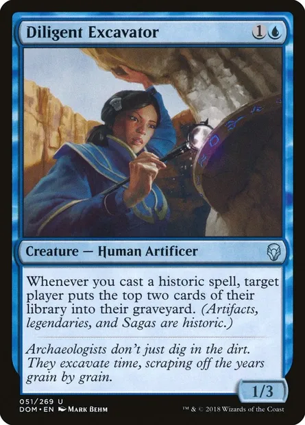 Diligent Excavator, Magic card DOM 51 — Dominaria set