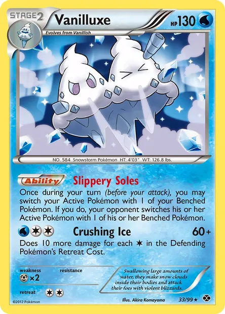 Vanilluxe, Pokémon card NXD 33 — Next Destinies set