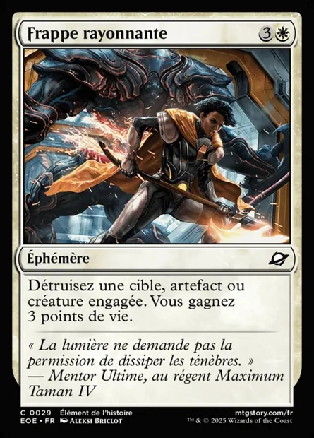 Frappe rayonnante, carte Magic EOE 29 — extension Edge of Eternities