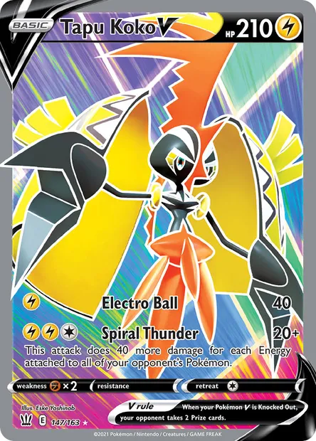 Tapu Koko V, Pokémon card BST 147 — Battle Styles set