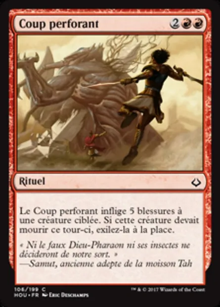Coup perforant, carte Magic HOU 106 — extension L’âge de la destruction