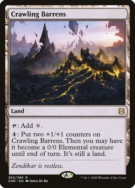 Crawling Barrens, Magic card ZNR 262 — Zendikar Rising set