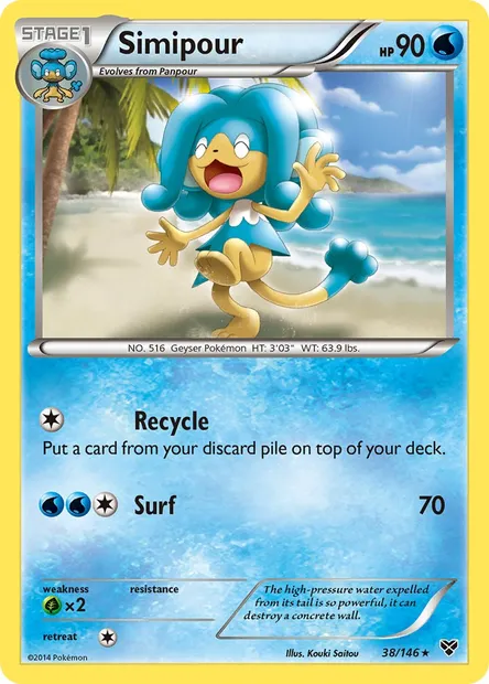 Simipour, Pokémon card XY 38 — XY set