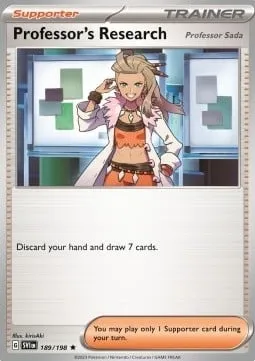 Professor's Research - Professor Sada, carte Pokémon TDX 189nh — extension Theme Deck & Blisters Exclusives
