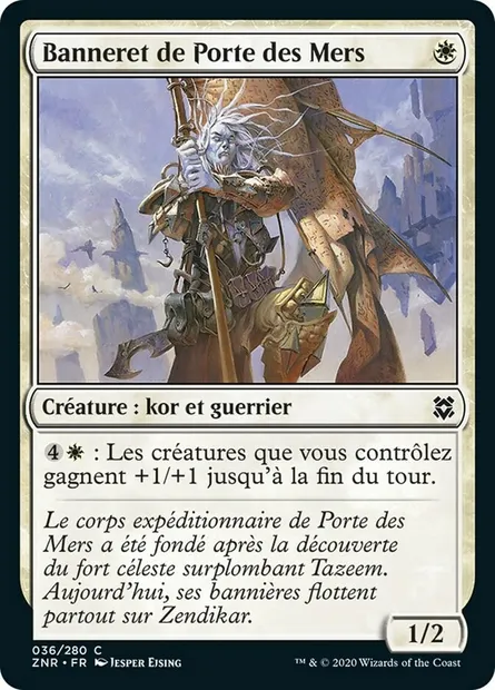 Banneret de Porte des Mers, carte Magic ZNR 36 — extension Renaissance de Zendikar