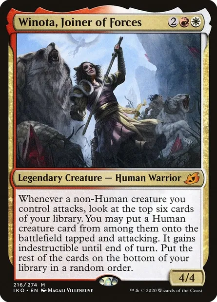 Winota, Joiner of Forces, Magic card IKO 216 — Ikoria: Lair of Behemoths set