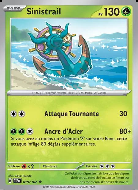 Sinistrail, carte Pokémon TEF 019 — extension Forces Temporelles