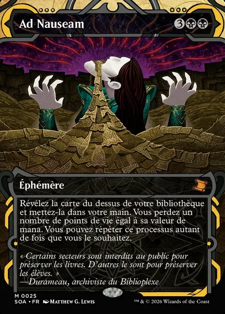 Ad Nauseam, carte Magic SOA 25 — extension Secrets of Strixhaven Mystical Archive