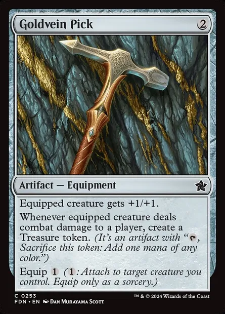 Goldvein Pick, Magic card FDN 253 — Foundations set