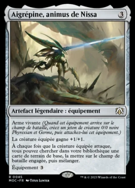 Aigrépine, animus de Nissa, carte Magic MOC 45 — extension March of the Machine Commander